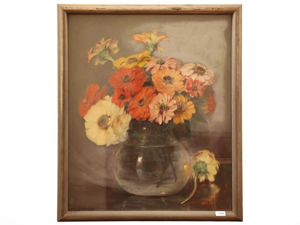 Ernestina Orlandini : Flowers in a vase  - Auction Florentine Residences - Maison Bibelot - Casa d'Aste Firenze - Milano