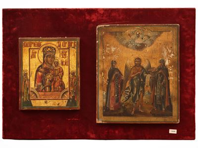 Madonna dei Peccatori e San Giovanni Angelo del deserto con due sante