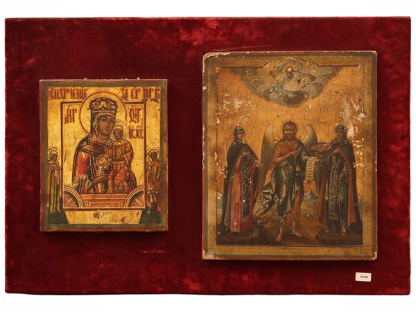 Madonna dei Peccatori - San Giovanni Angelo del deserto con due sante