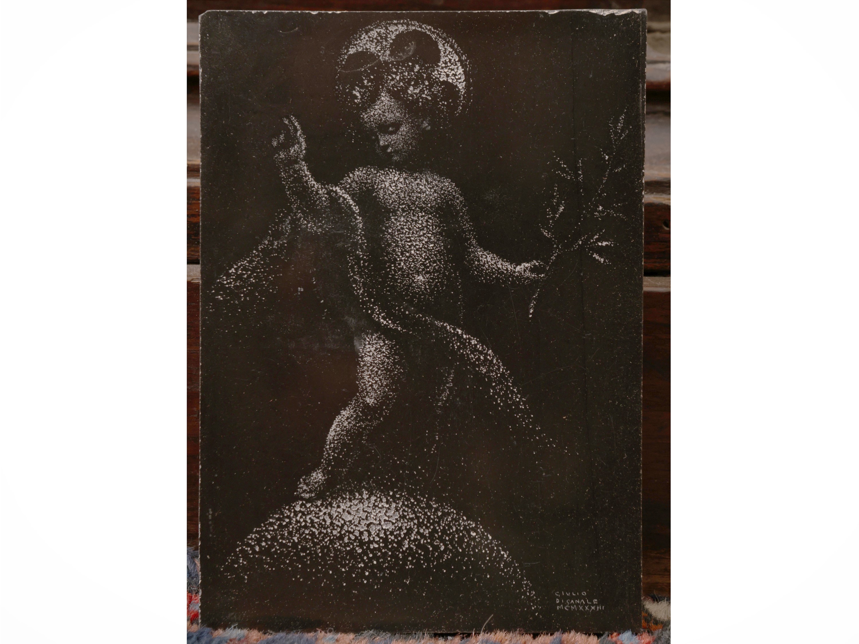 Giulio di Canale Andreozzi - Sacro Cuore di Gesù – Salvator Mundi (doppia incisione puntiforme), ...