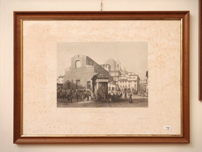 Corrodi, Vedute di Firenze (cinque litografie, XIX secolo)