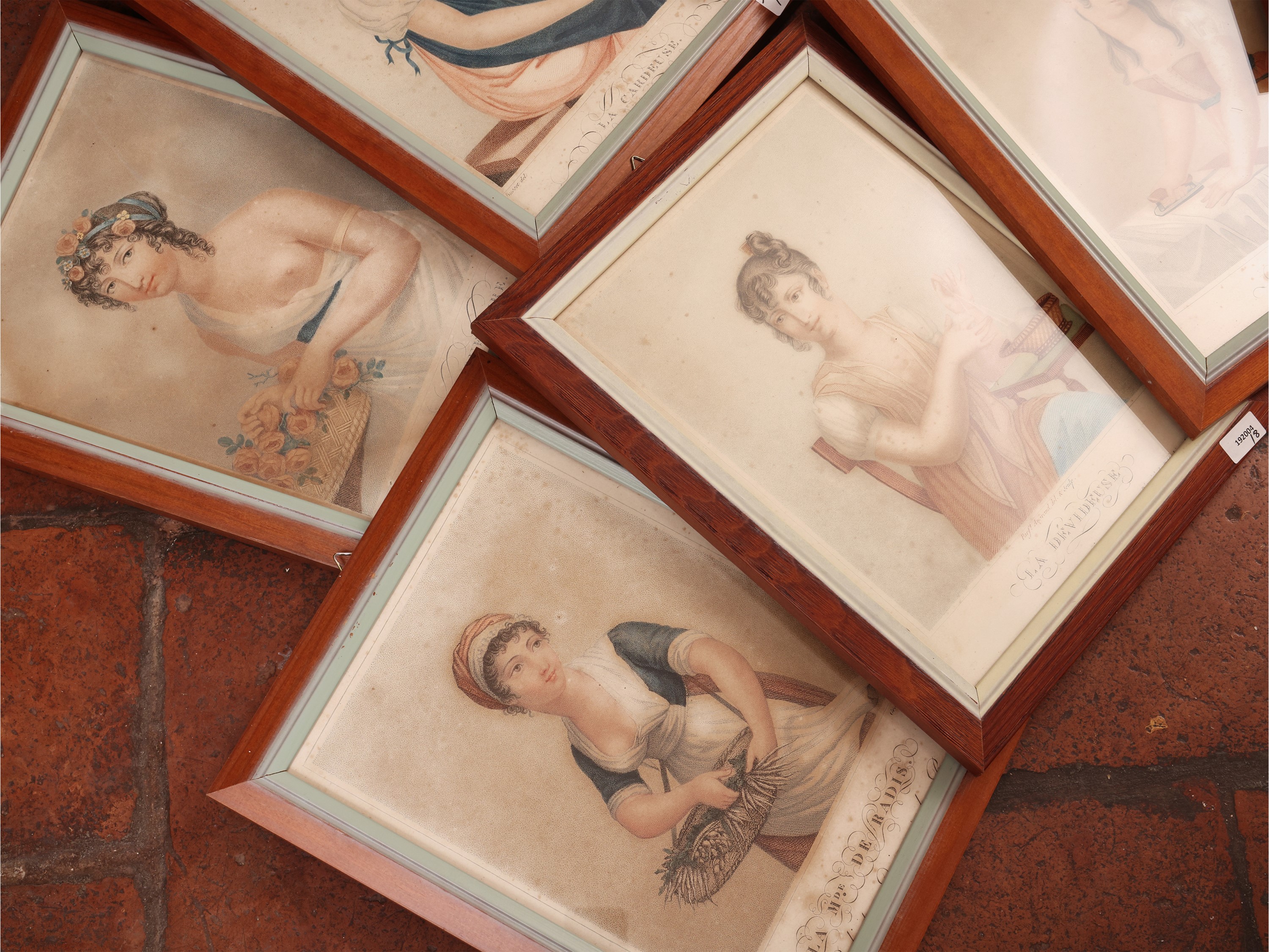 Augrand Parfait - Suite de toilettes: serie di otto incisioni con acquerellature