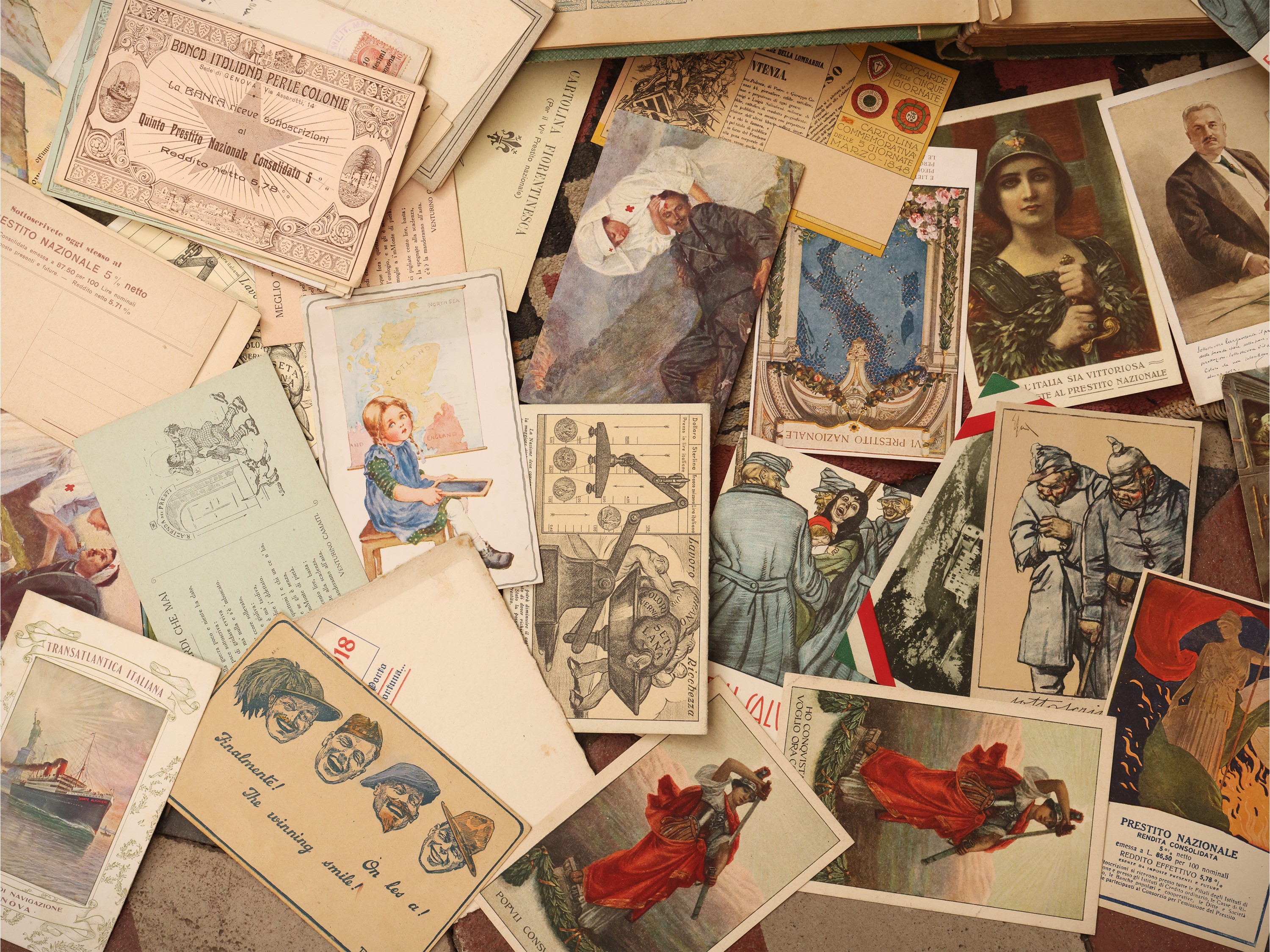 Grande collezione di cartoline d’epoca, fascicoli e raccolte
