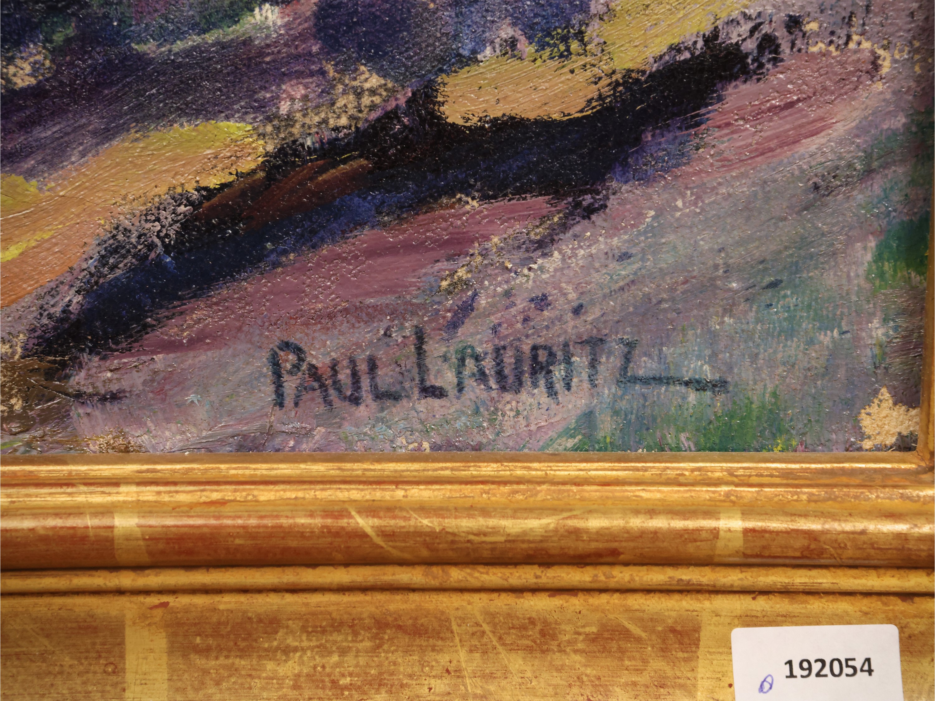 Paul Lauritz - Paesaggio fluviale, olio su tela