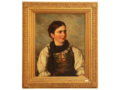 Ritratto di fanciulla in abiti tradizionali