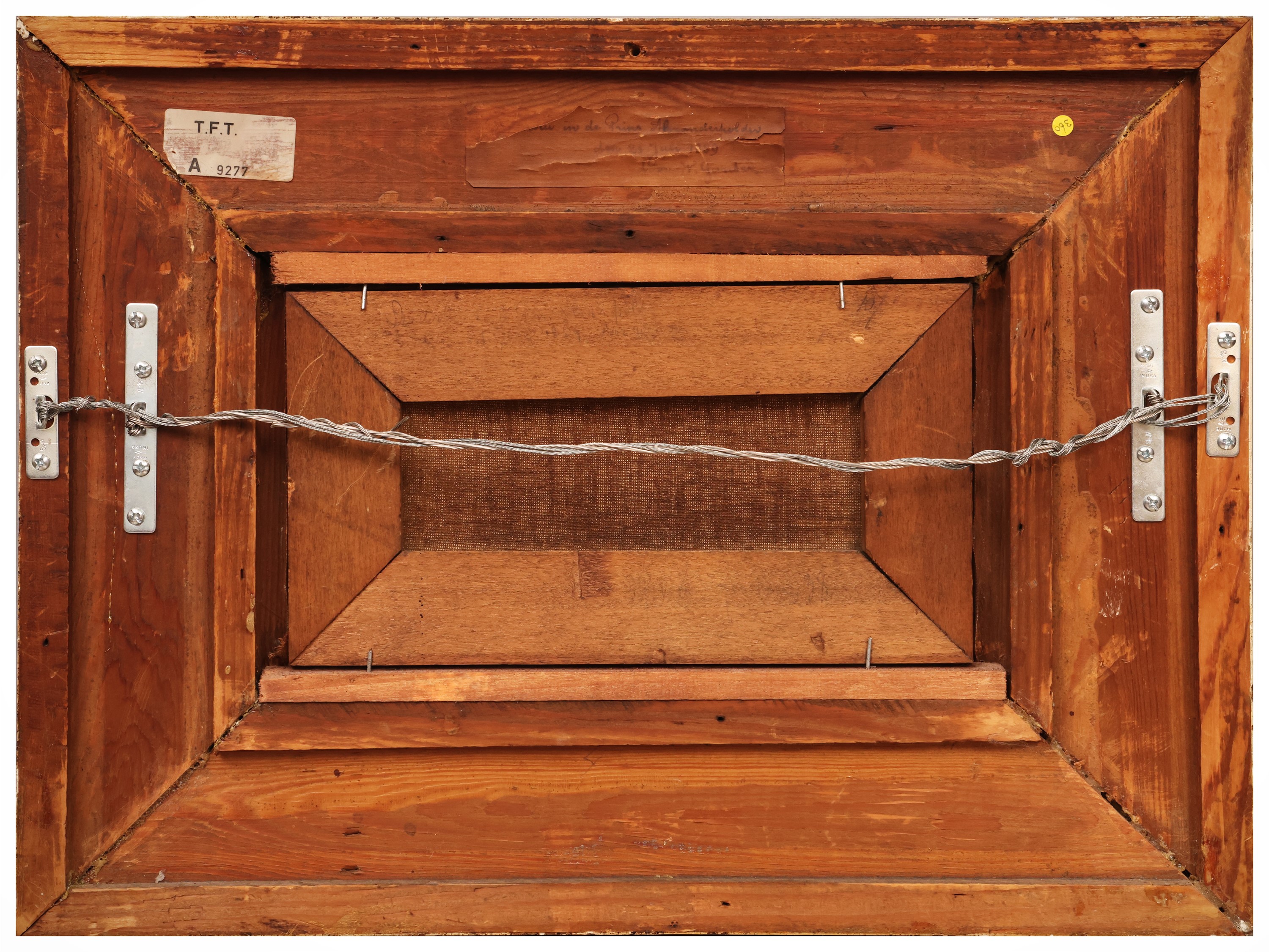 Scuola Nord-europea del XIX/XX Secolo - Pesaggio campestre, olio su tela in cornice