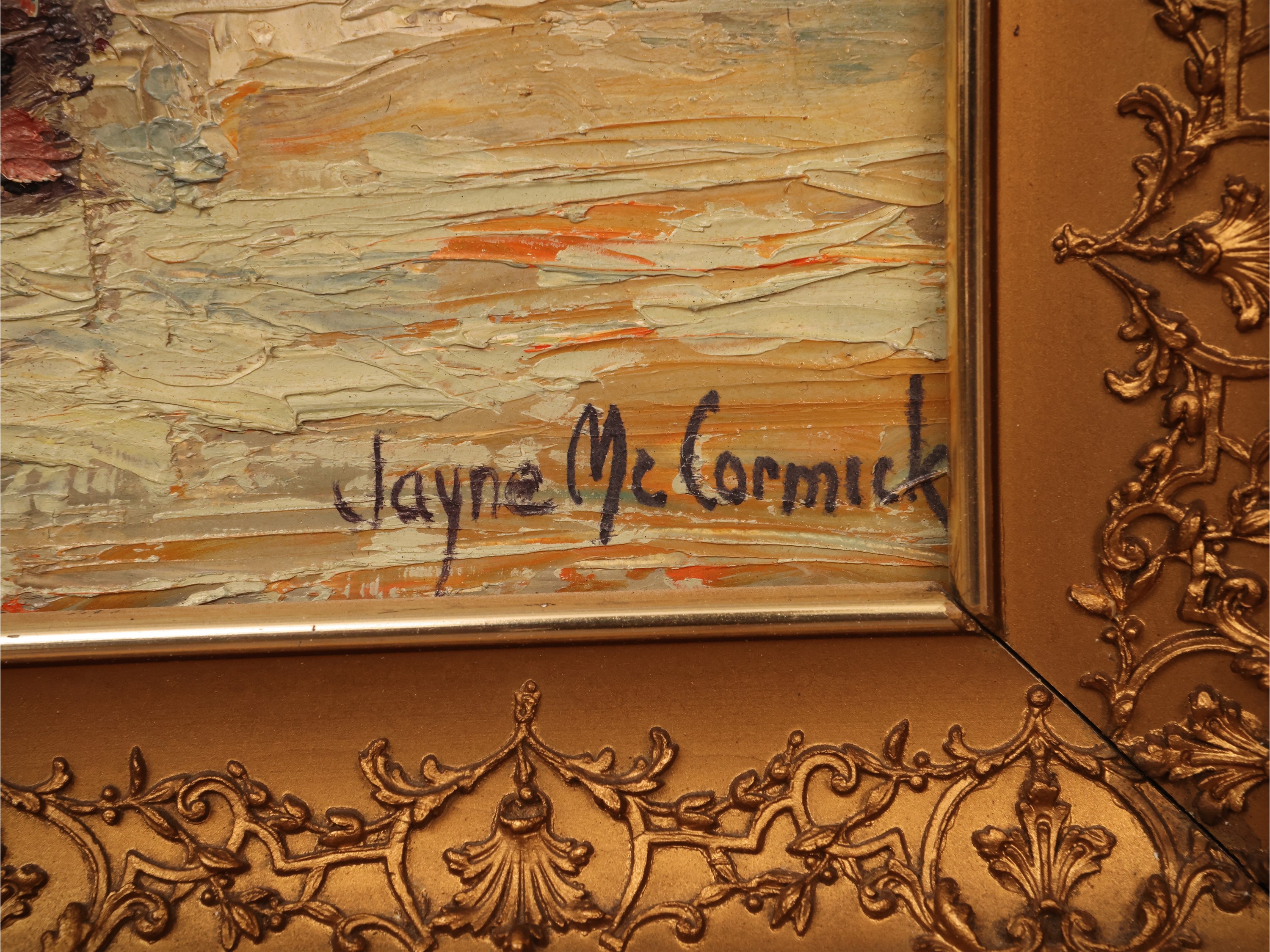 Scuola Americana del XX Secolo - Carrozzella (olio su faesite) firmata Jayne Mc Cormick
