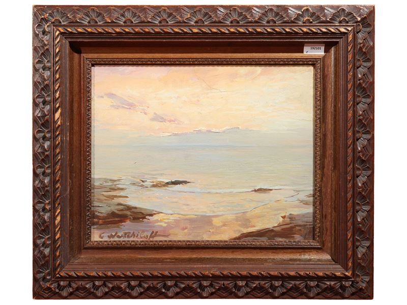 Konstantin Alexandrovitch Weschtschiloff Attribuito - Weschtschiloff, Paesaggio marino