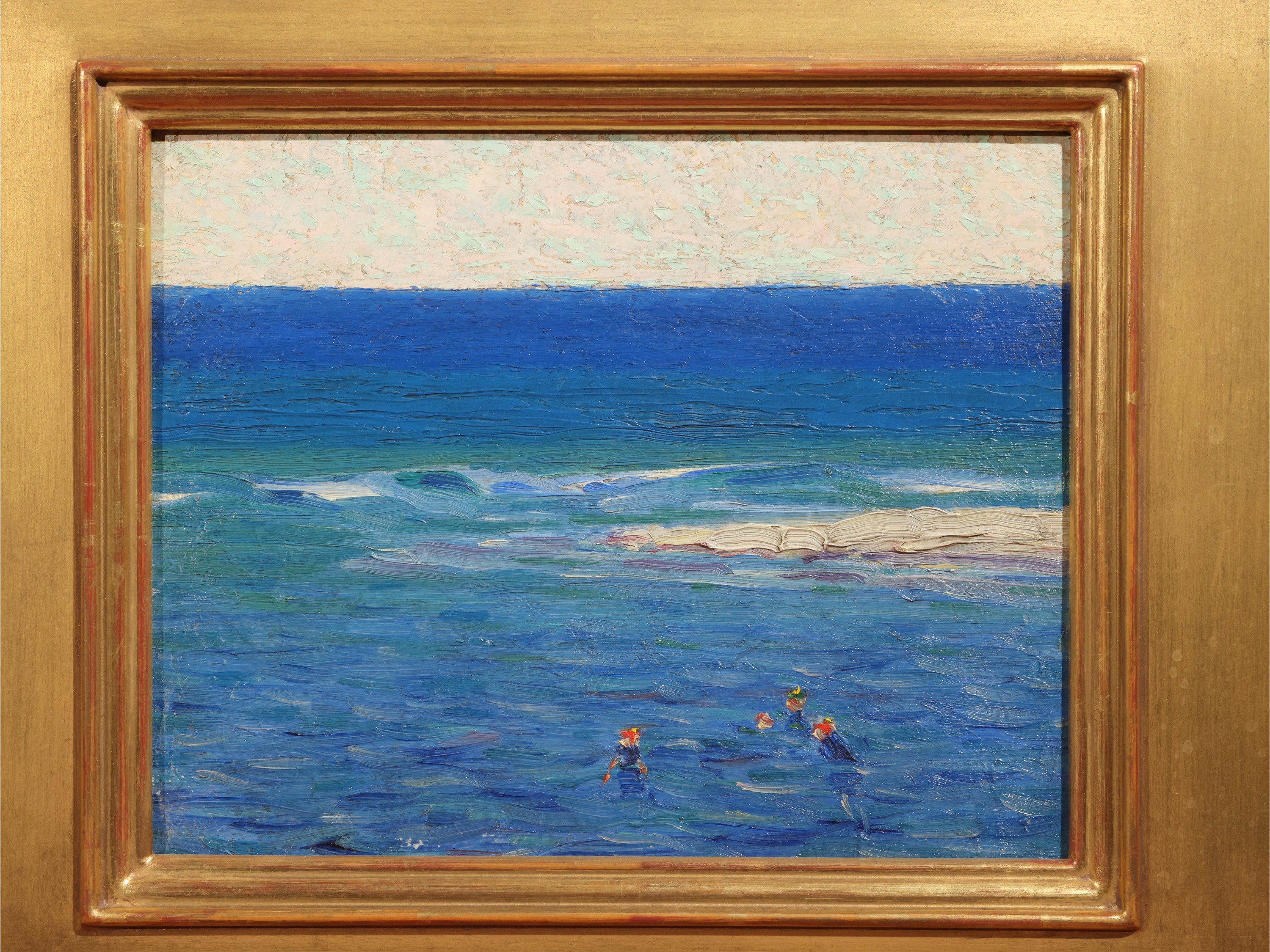 Morris Hall Pancoast - Un'ottima giornata per una nuotata, olio su tavoletta