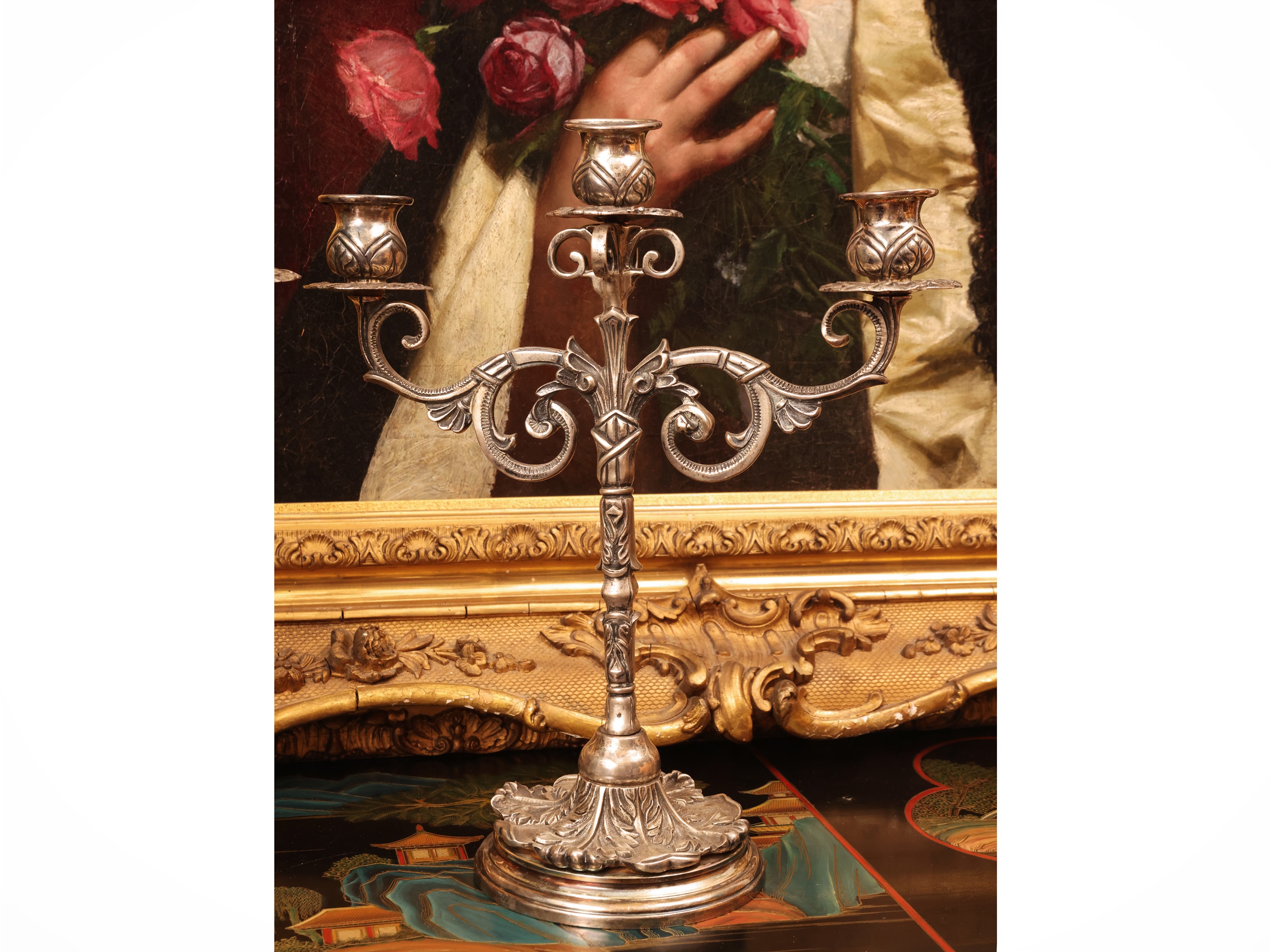 Coppia di Candelabri in Argento 925
