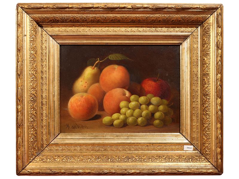 William H. Machen - Natura morta con frutta, olio su tela