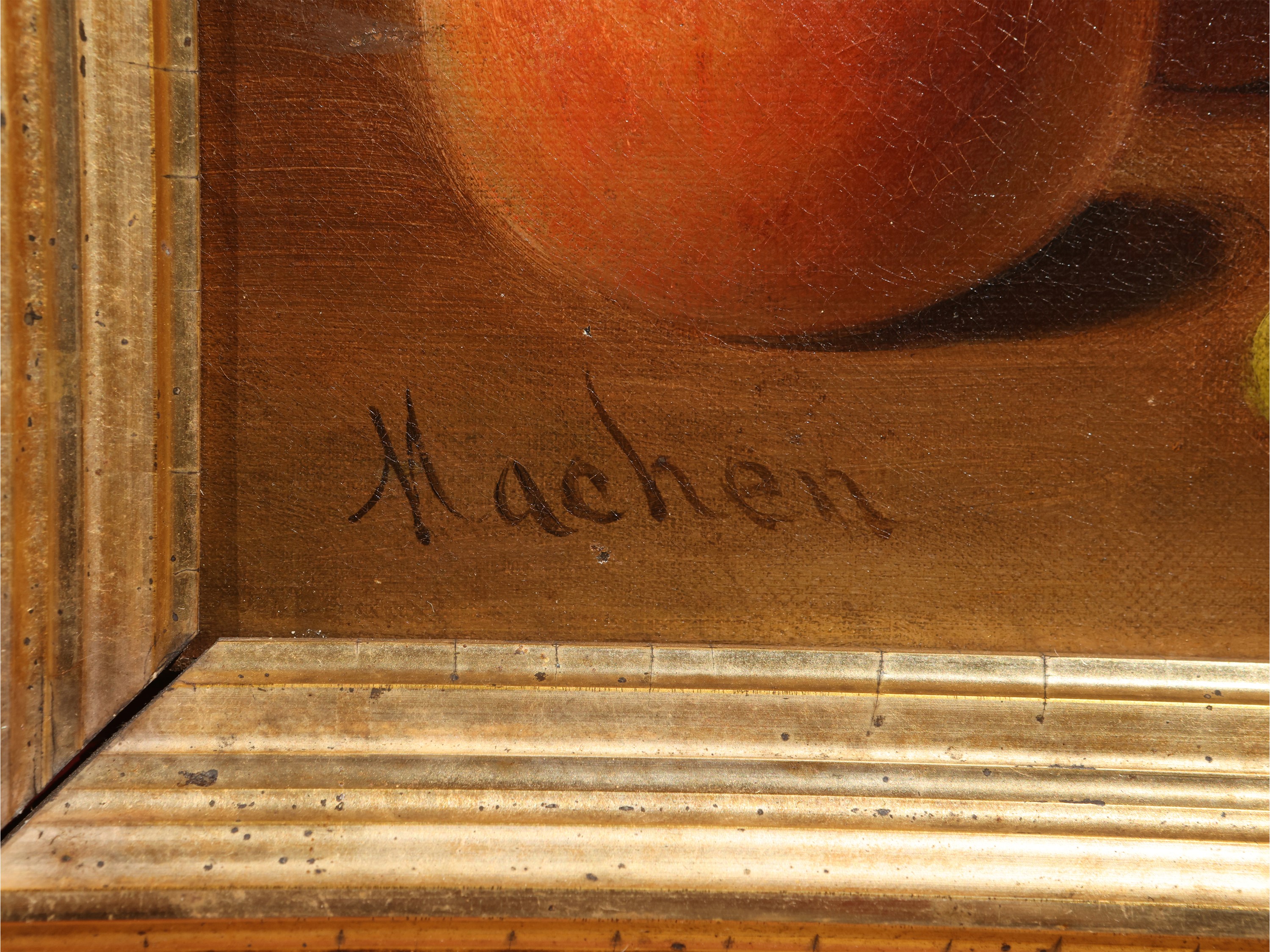 William H. Machen - Natura morta con frutta, olio su tela
