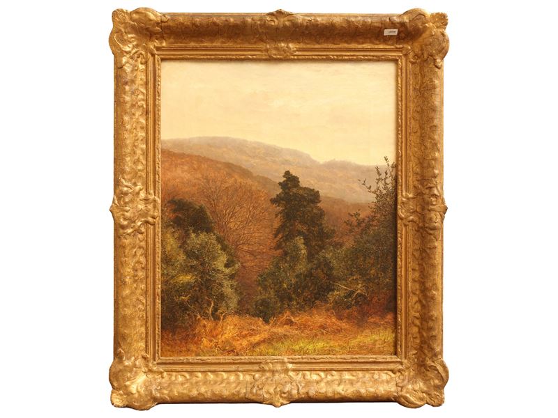 Frank Walton - Paesaggio boschivo, olio su tela firmato
