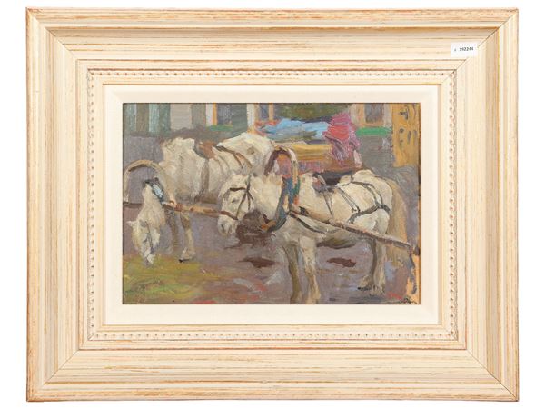 Scuola toscana del XX secolo : Horses  - Auction Renew in Style - Maison Bibelot - Casa d'Aste Firenze - Milano
