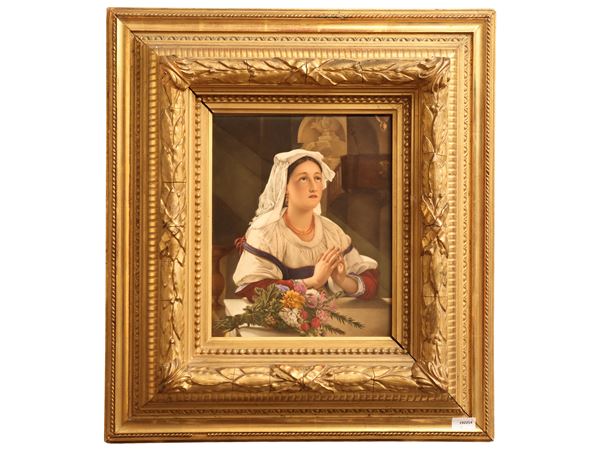 Placca in porcellana policroma  - Asta Rinnovare con  stile - Maison Bibelot - Casa d'Aste Firenze - Milano