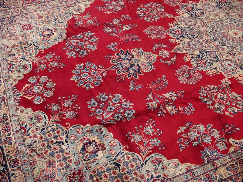 Grande tappeto persiano Kirman di vecchia manifattura, 530x300 cm