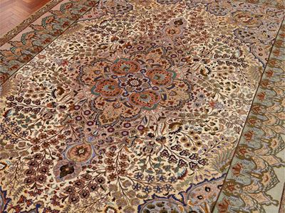 Tappeto persiano Tabriz, in seta, 300x180 cm