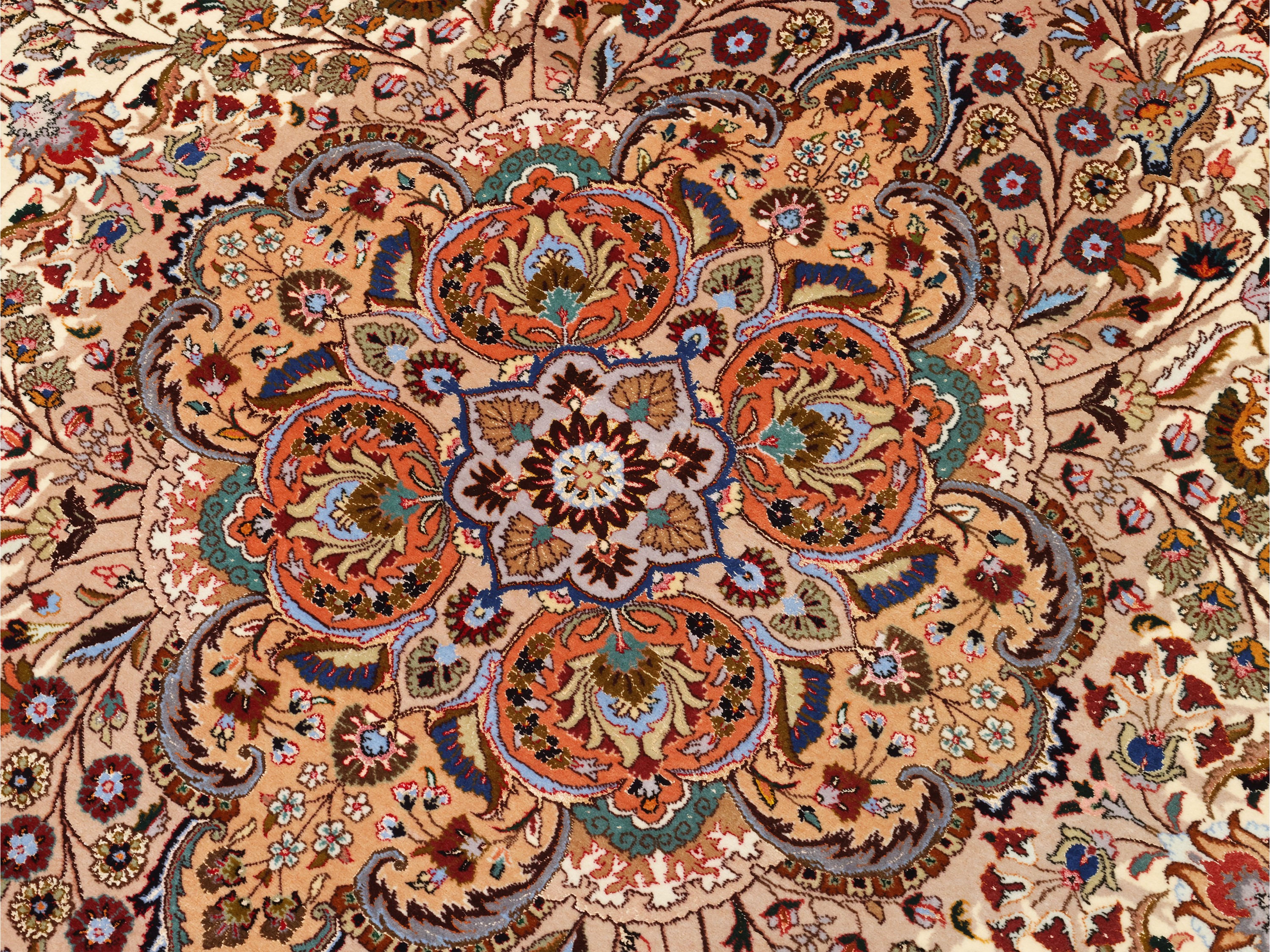 Tappeto persiano Tabriz, in seta, 300x180 cm