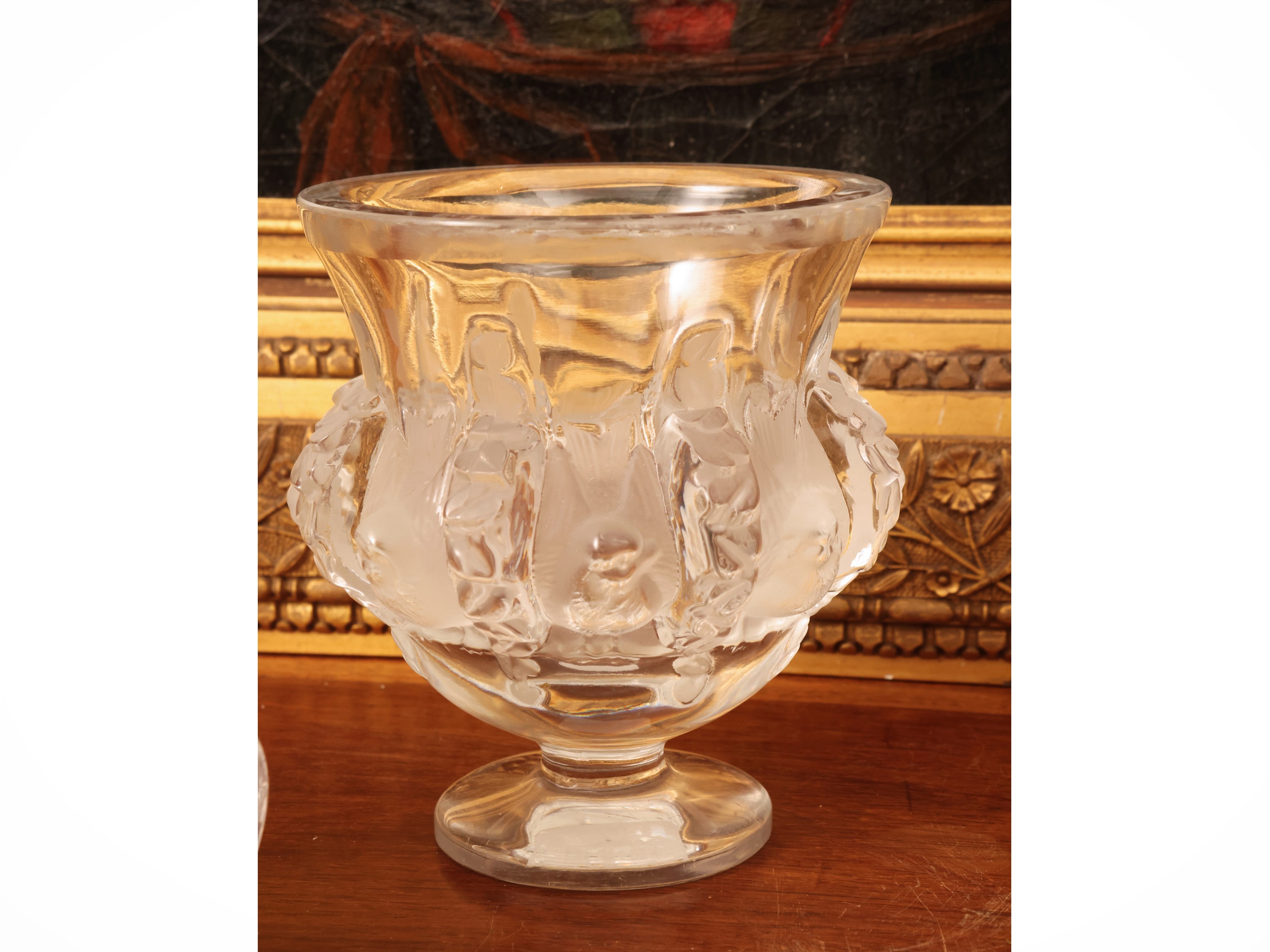 Vaso in cristallo Lalique, altezza 12,5 cm
