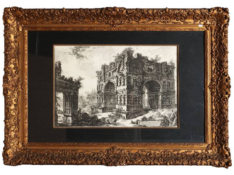 Giovanni Battista Piranesi - Tempio detto volgarmente di Giano, acquaforte