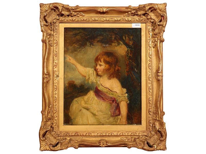 Ritratto di Francis George Hare, olio su tavoletta (da Joshua Reynolds), XIX/XX secolo