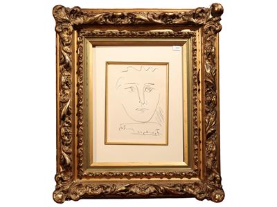 Pablo Picasso, Pour Roby (da L’Age de soleil) — incisione firmata in lastra