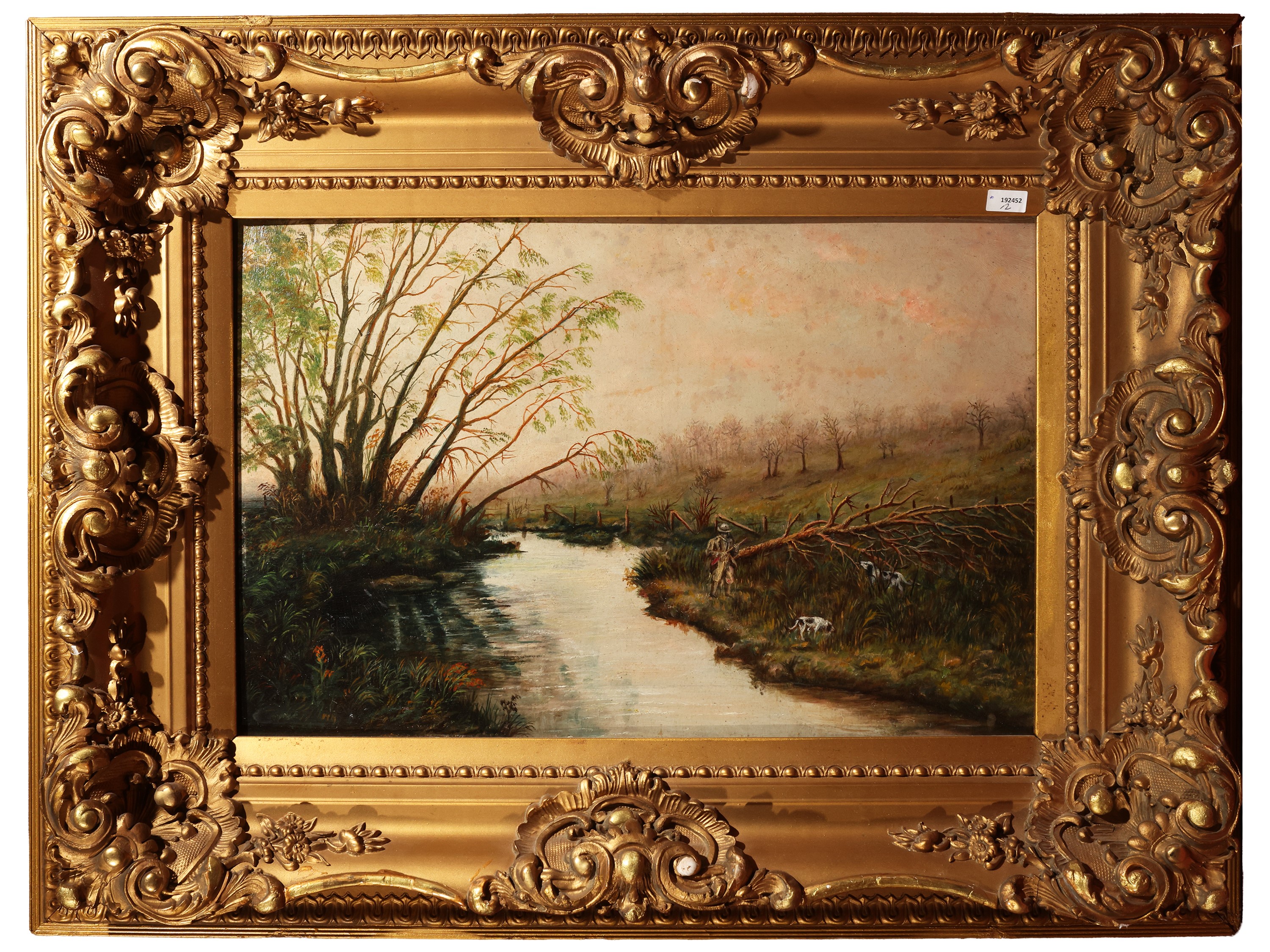 Cacciatore Lungo un Fiume - Roma al Tramonto - Fiori