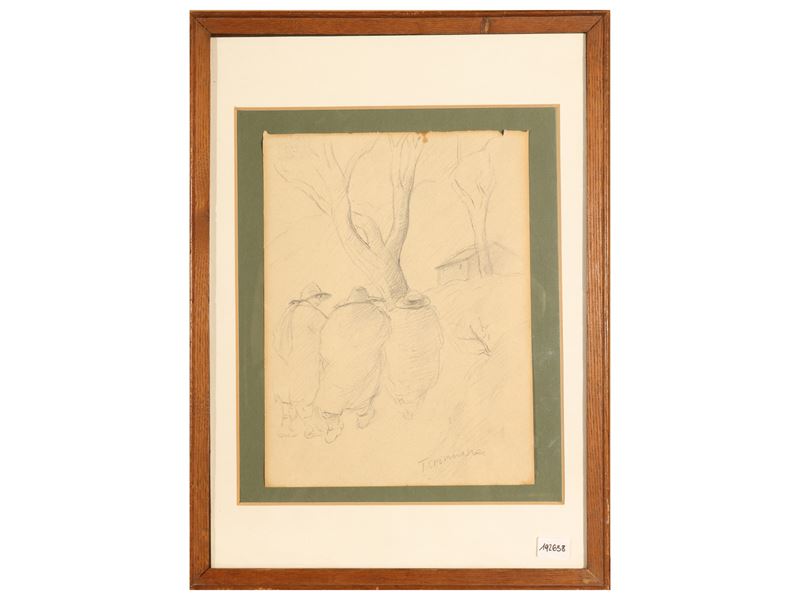 Nino Tirinnanzi - Figure in un paesaggio