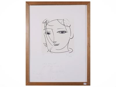 Volto femminile, litografia (1979)