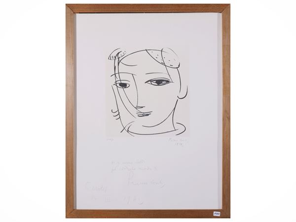 Primo Conti - Female face 1979