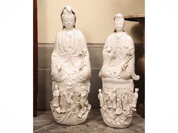 Two porcekain figural groups