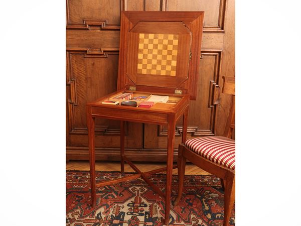 Mahogany games table