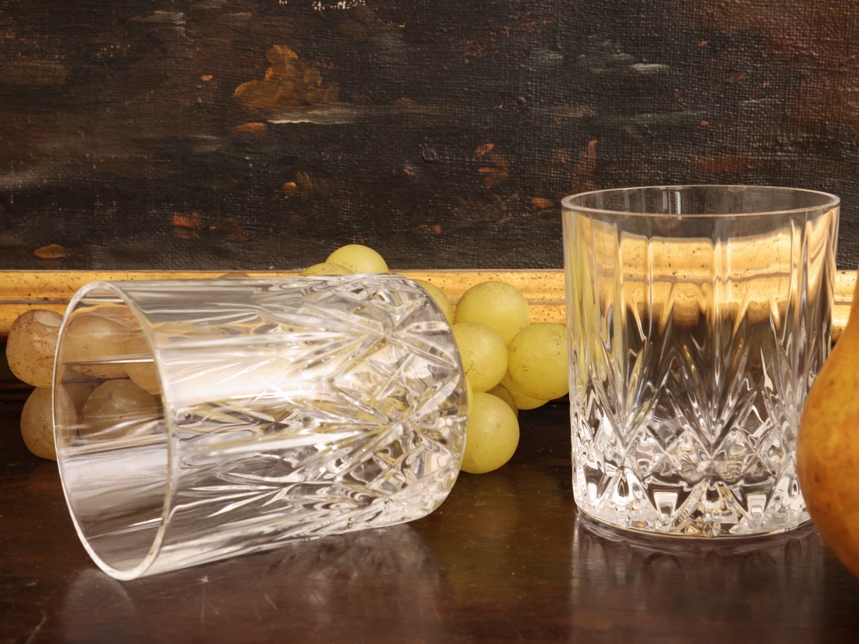 Set di ventiquattro bicchieri da vino, cristallo molato