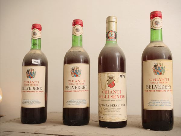 Assortimento di vini d'epoca