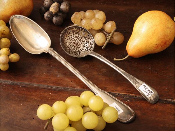 Due posate da collezione in argento  - Asta Dimore fiorentine - Maison Bibelot - Casa d'Aste Firenze - Milano