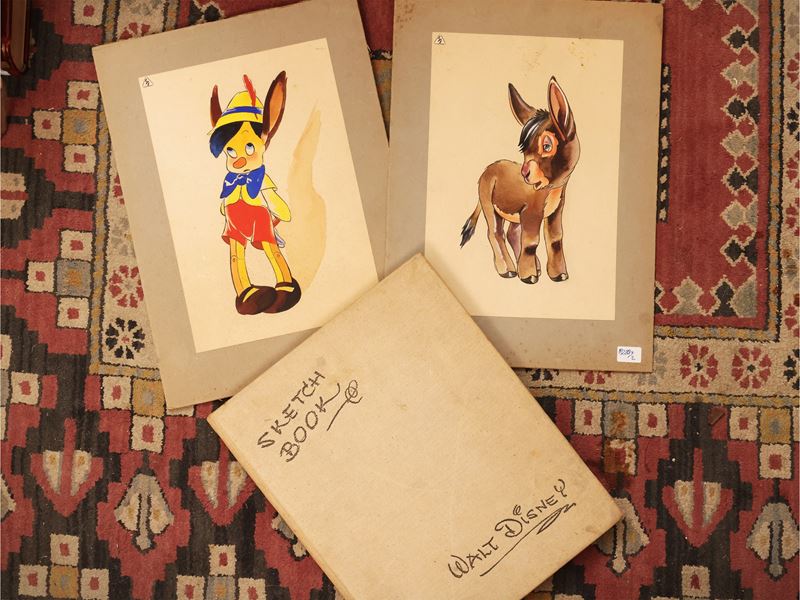 Fabio Mauro e Enrico Krasnik - Bozzetti per Pinocchio burattino e Pinocchio ciuchino (1940)