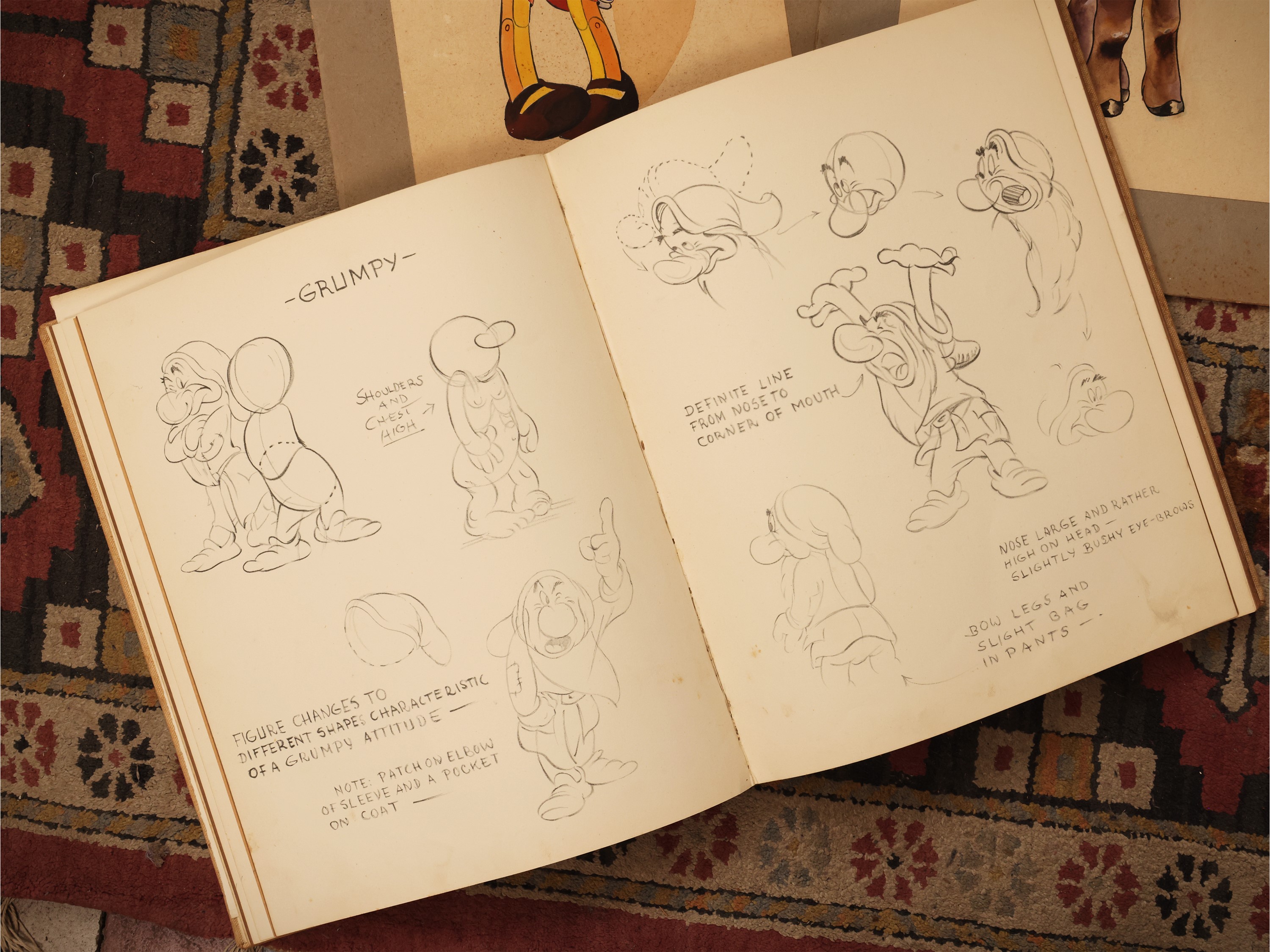 Fabio Mauro e Enrico Krasnik - Bozzetti per Pinocchio burattino e Pinocchio ciuchino (1940)