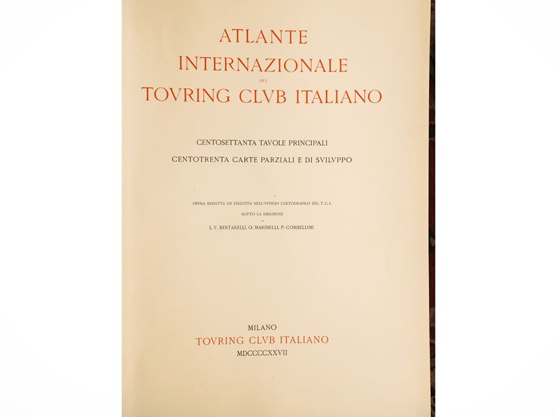 Atlante internazionale del Touring Club Italiano, Milano 1927