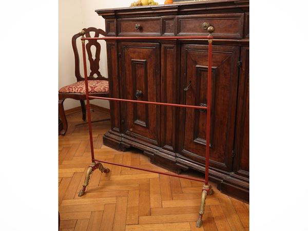 Wrought iron towel rack