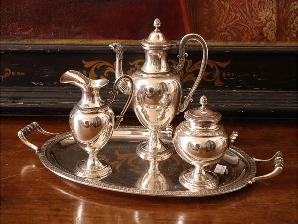 Servizio da caffè egoiste in argento stile Impero