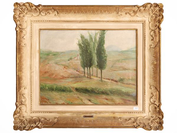 Italo Orlando Griselli : Country landscape  - Auction Florentine Residences - Maison Bibelot - Casa d'Aste Firenze - Milano