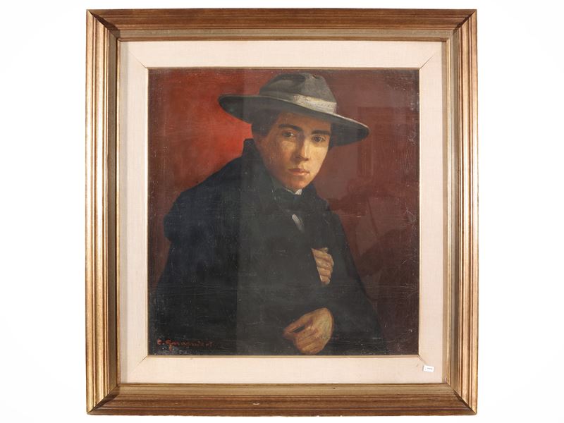 Carlo Guarnieri - Autoritratto con cappello