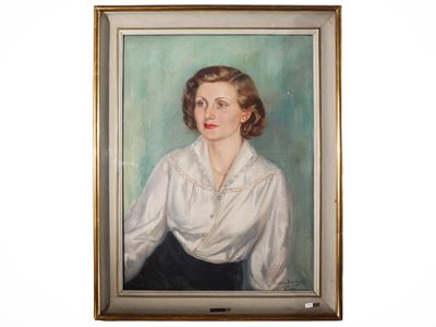 Ritratto femminile, olio su tela