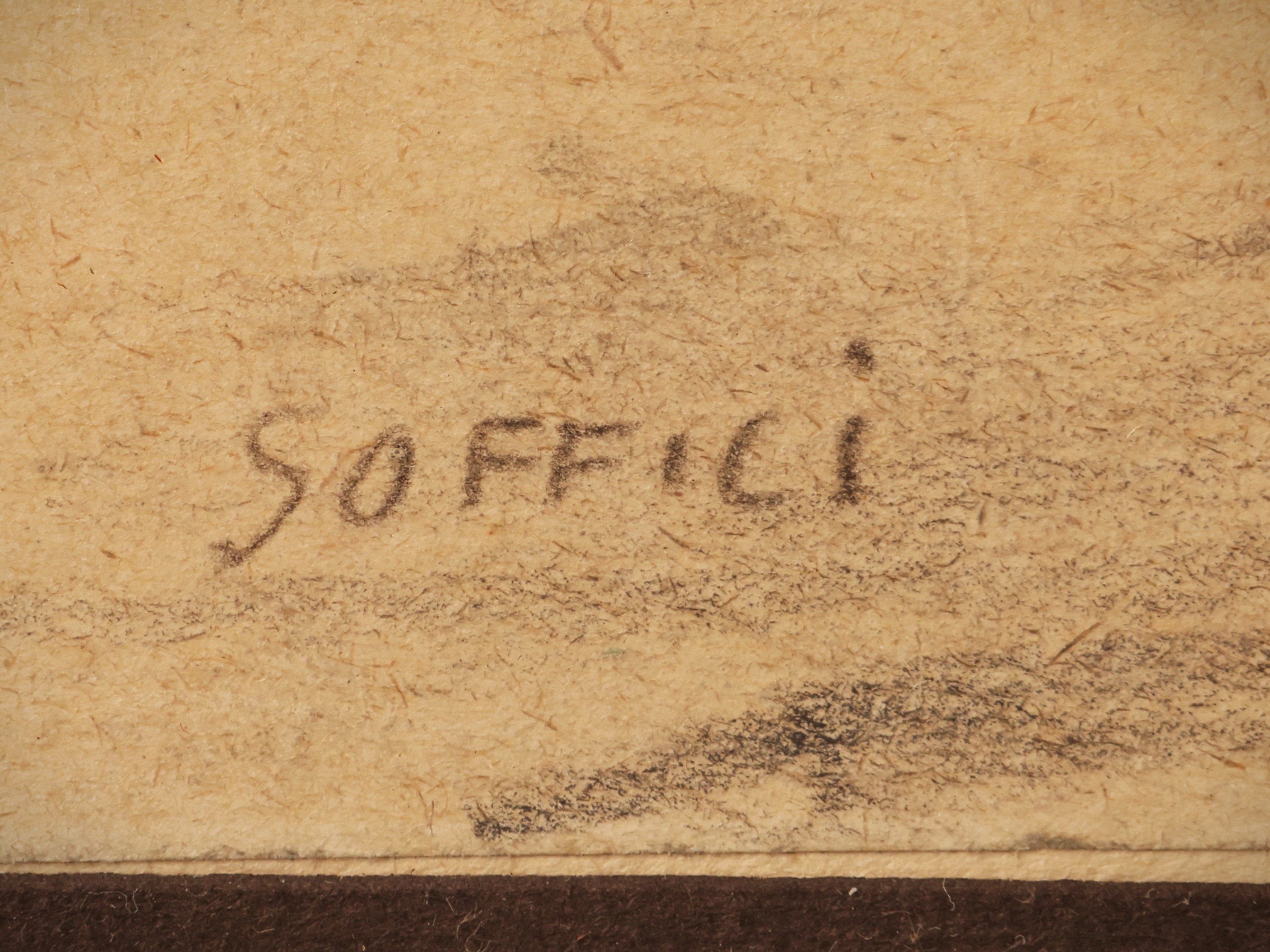 Ardengo Soffici - Paesaggio alberato (anni Trenta), matita su carta
