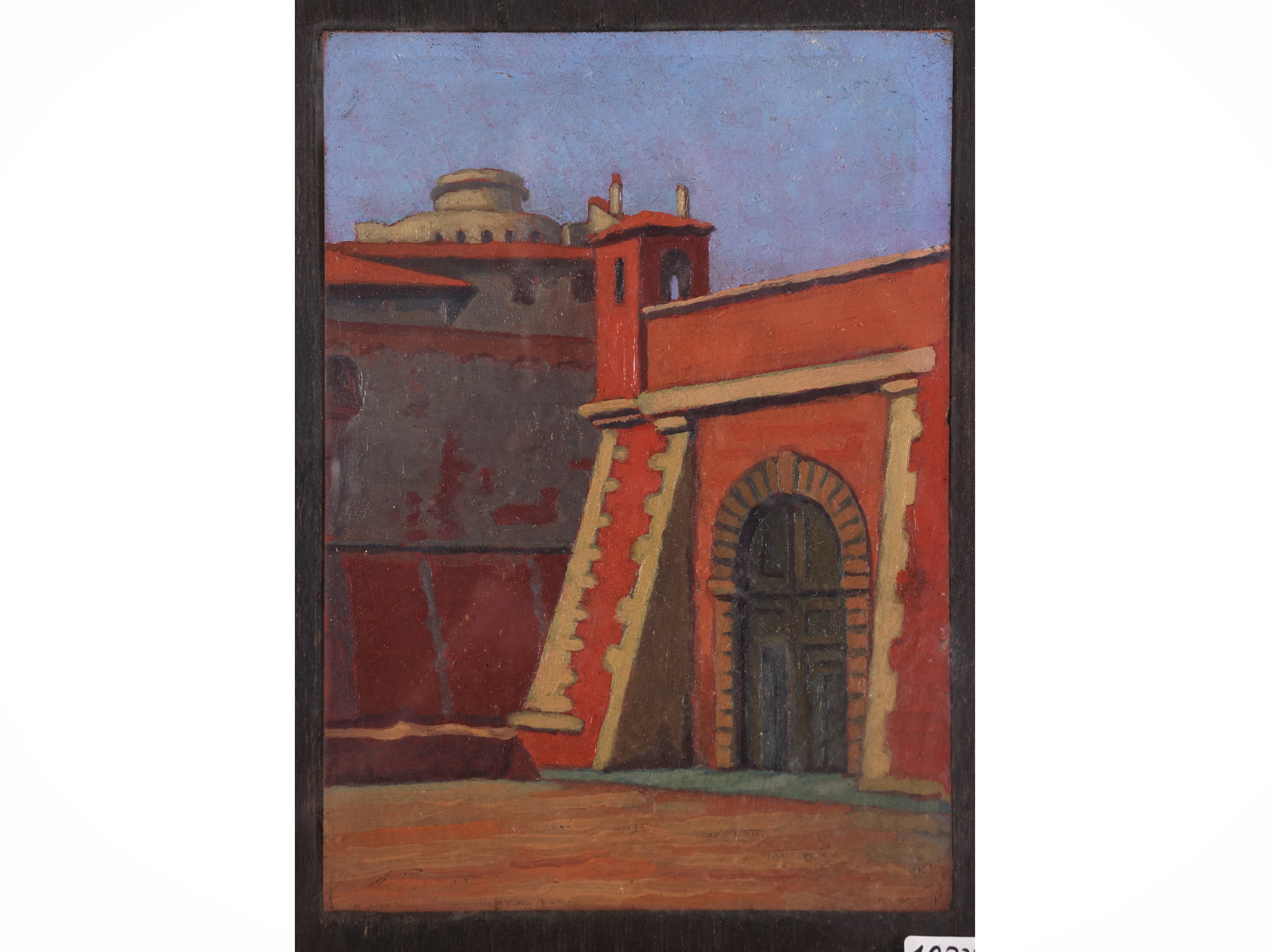 Umberto Parilli - Vedute livornesi, due dipinti a olio su tavoletta