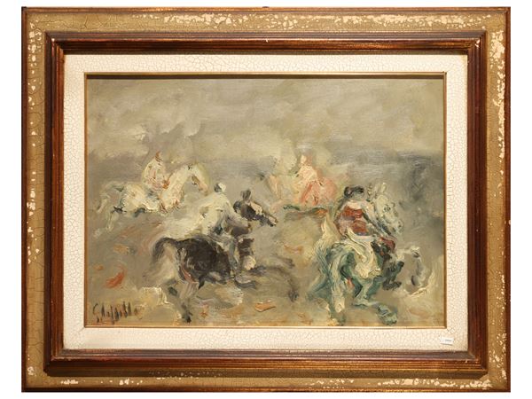 Men on horseback