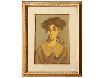 Figura femminile (tecnica mista su cartone)