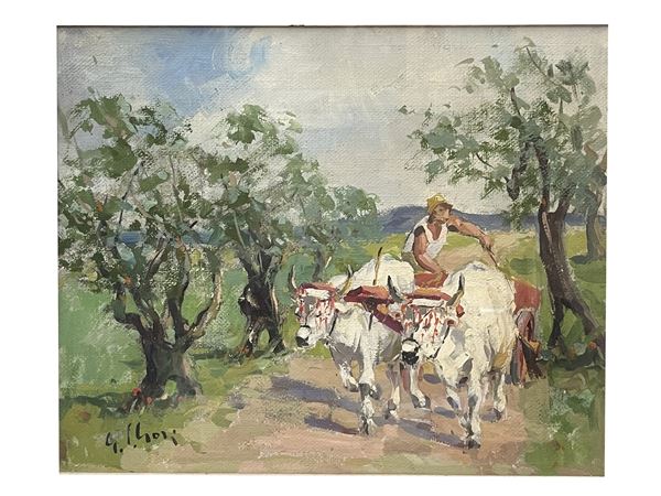 Gino Paolo Gori - Viottolo nei campi