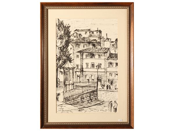 Rodolfo Marma - Firenze - Case di San niccolò 1968