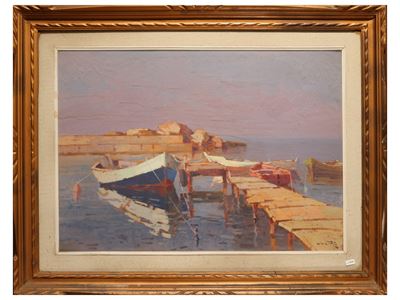 Livorno – Moletto d’Ardenza (olio su tavoletta)